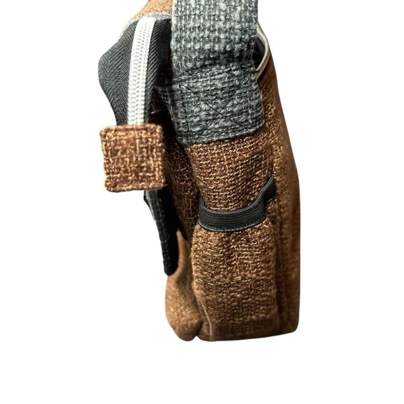 Dime Bags 11 Brown Hemp Mini Messenger - Tablet Sleeve, Smell Proof- Unisex